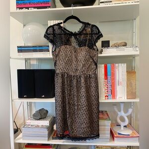 Derhy Lace Overlay Dress